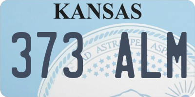 KS license plate 373ALM