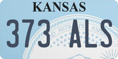 KS license plate 373ALS