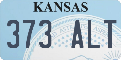 KS license plate 373ALT