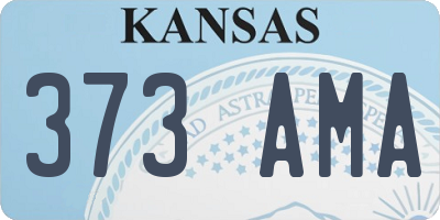 KS license plate 373AMA