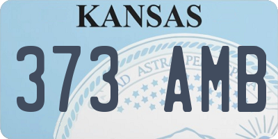 KS license plate 373AMB