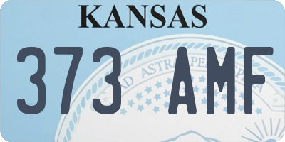 KS license plate 373AMF