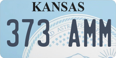KS license plate 373AMM