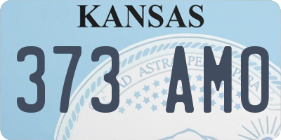 KS license plate 373AMO