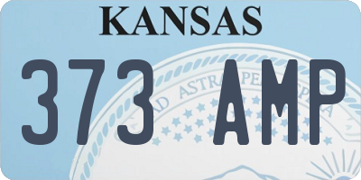 KS license plate 373AMP
