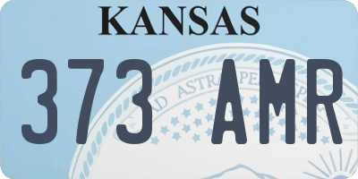 KS license plate 373AMR