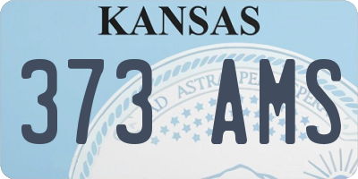 KS license plate 373AMS