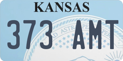 KS license plate 373AMT