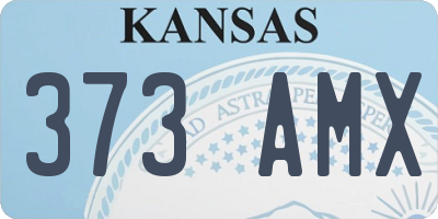 KS license plate 373AMX
