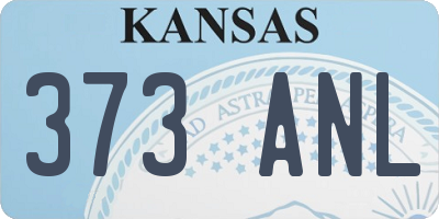 KS license plate 373ANL
