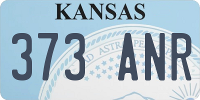 KS license plate 373ANR