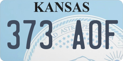 KS license plate 373AOF