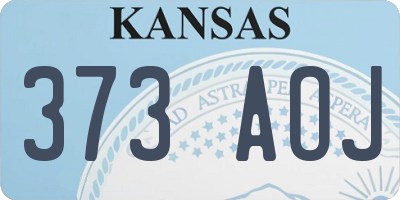 KS license plate 373AOJ