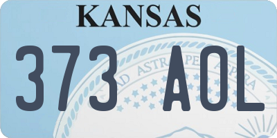 KS license plate 373AOL