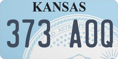 KS license plate 373AOQ