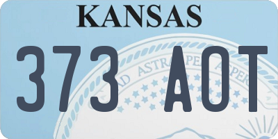 KS license plate 373AOT