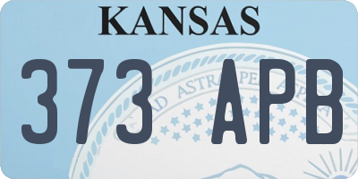 KS license plate 373APB