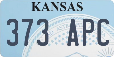 KS license plate 373APC