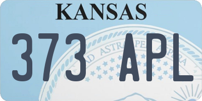 KS license plate 373APL