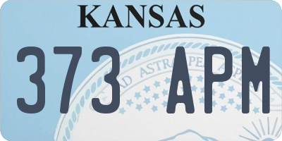 KS license plate 373APM