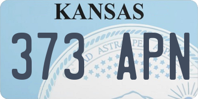 KS license plate 373APN