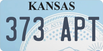 KS license plate 373APT