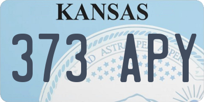 KS license plate 373APY