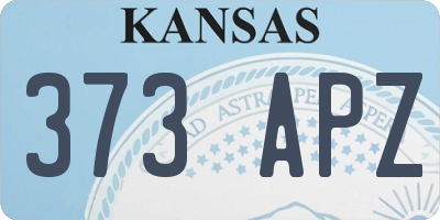 KS license plate 373APZ