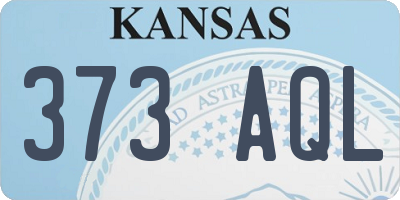 KS license plate 373AQL