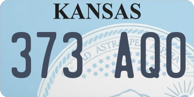 KS license plate 373AQO