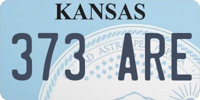 KS license plate 373ARE
