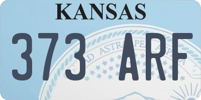 KS license plate 373ARF