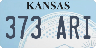 KS license plate 373ARI