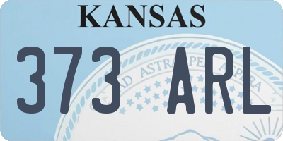 KS license plate 373ARL