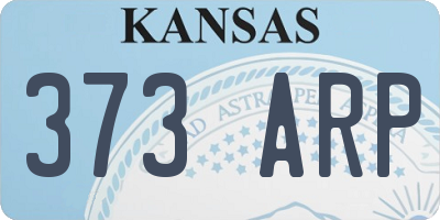 KS license plate 373ARP