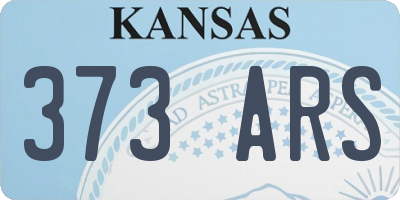 KS license plate 373ARS