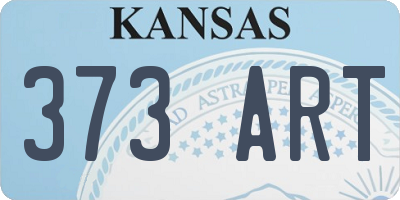 KS license plate 373ART