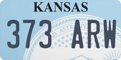 KS license plate 373ARW