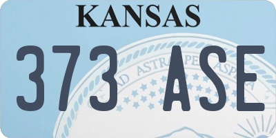 KS license plate 373ASE