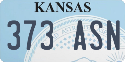 KS license plate 373ASN