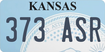 KS license plate 373ASR