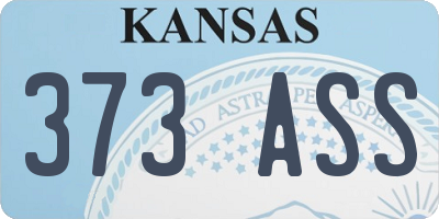 KS license plate 373ASS