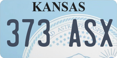 KS license plate 373ASX