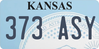 KS license plate 373ASY