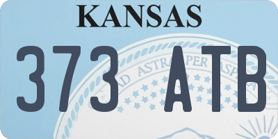 KS license plate 373ATB