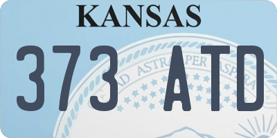 KS license plate 373ATD