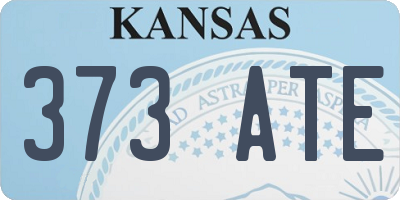 KS license plate 373ATE