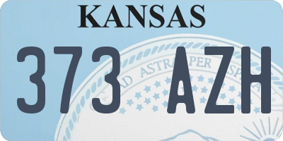 KS license plate 373AZH