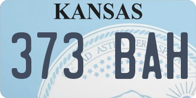 KS license plate 373BAH