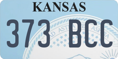 KS license plate 373BCC